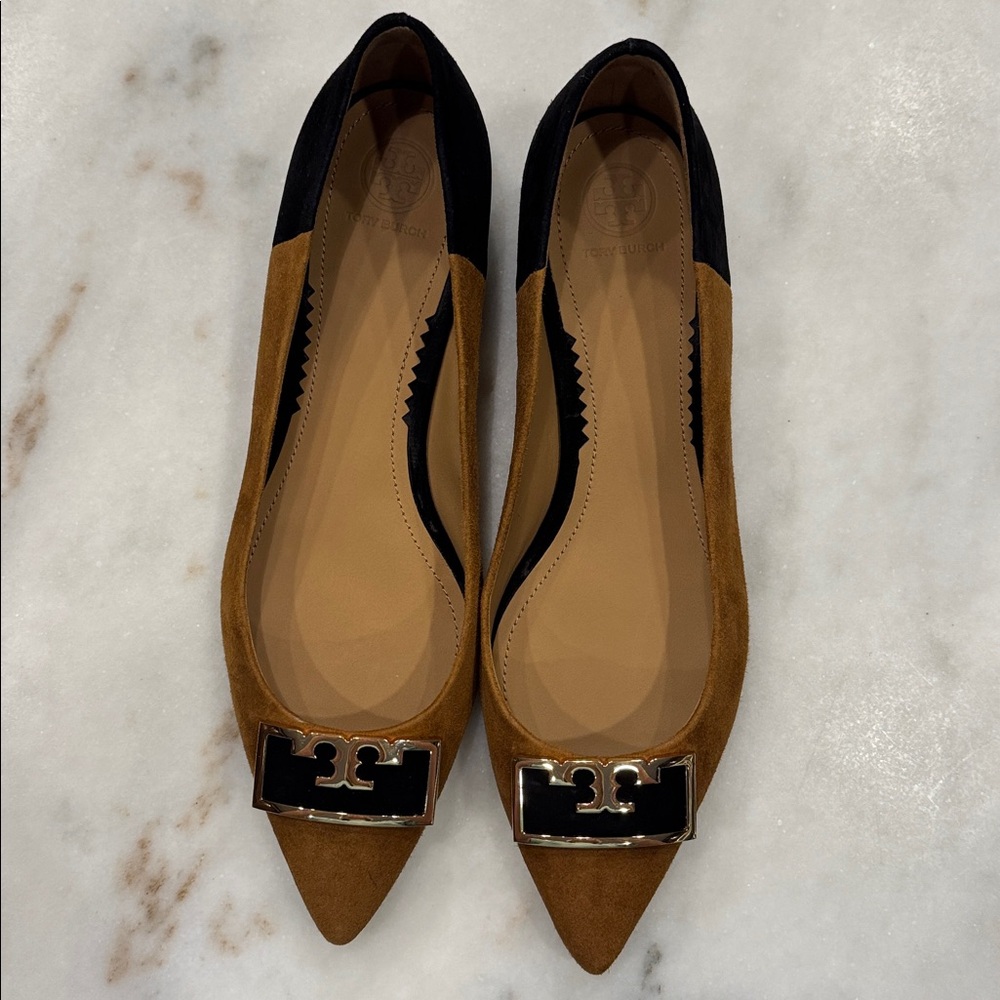 Tory Burch Gigi Suede Flat Shoe Size 9.5
